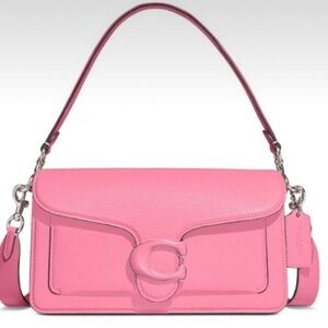 Coach Tabby 26 PolishedPebble Leather In FlowerPink guc & matching wallet